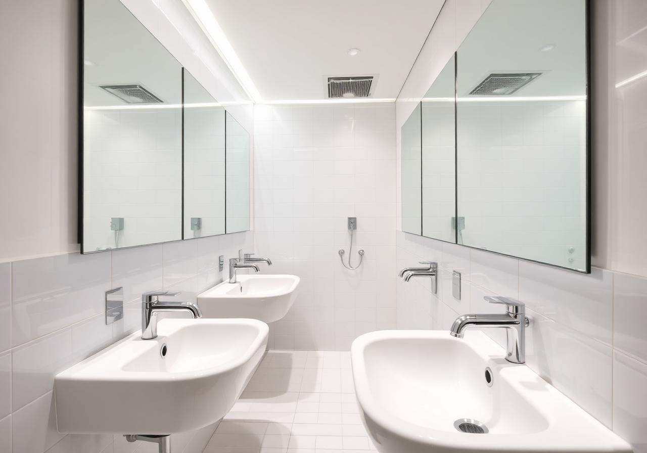 Spiegelend schoon sanitair na dieptereiniging